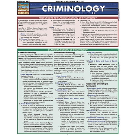 Barcharts Criminology Quickstudy Easel 9781423214236